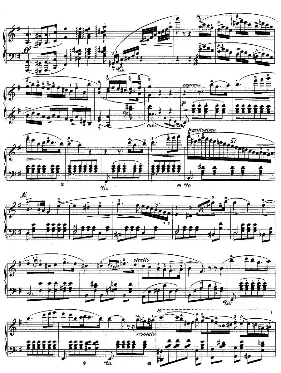 e小调第一钢琴协奏曲 Op.11（钢琴独奏版·第一乐章）