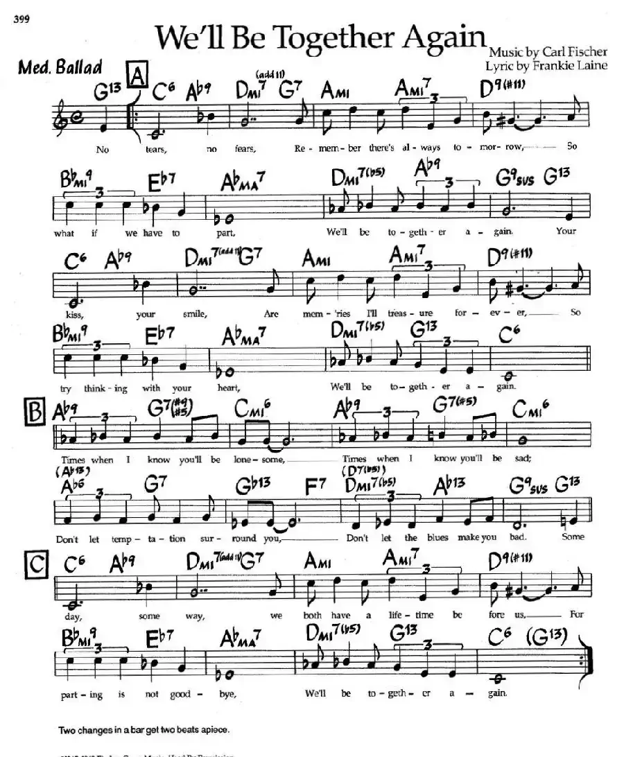 We'll Be Together Again（爵士钢琴曲）