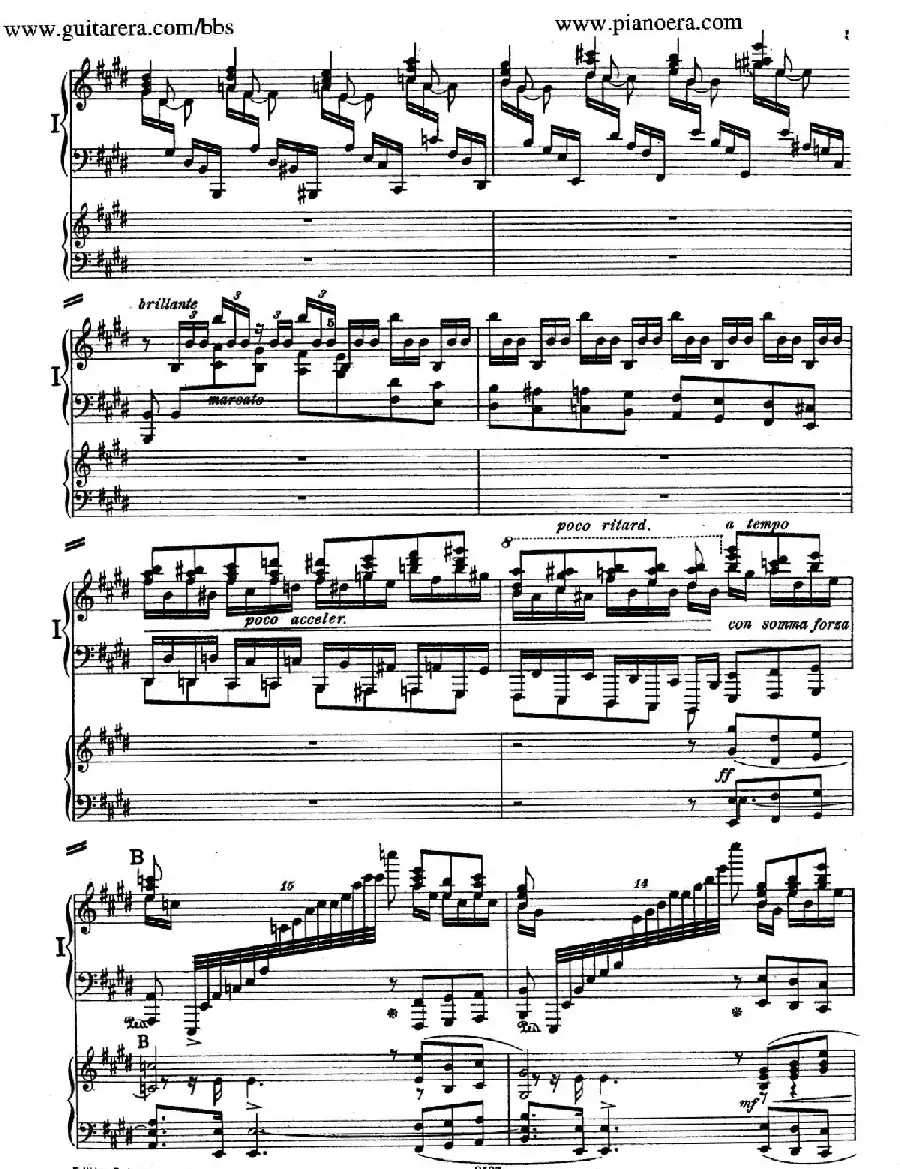 Piano Concerto in E Major Op.59（E大调钢琴协奏曲·双钢琴·第一乐章）