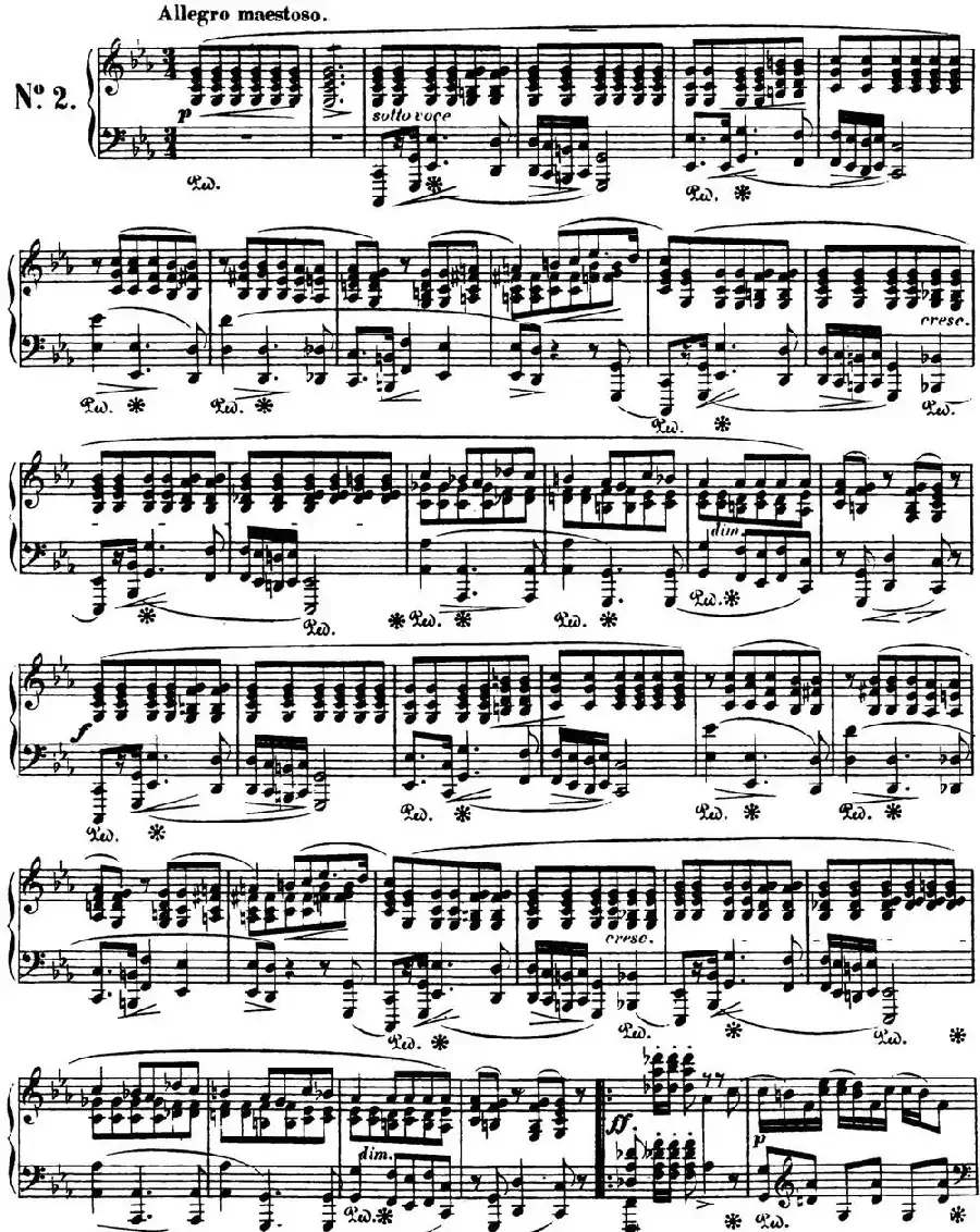 肖邦 波兰舞曲 Op.40 No.2 c小调 Polonaise