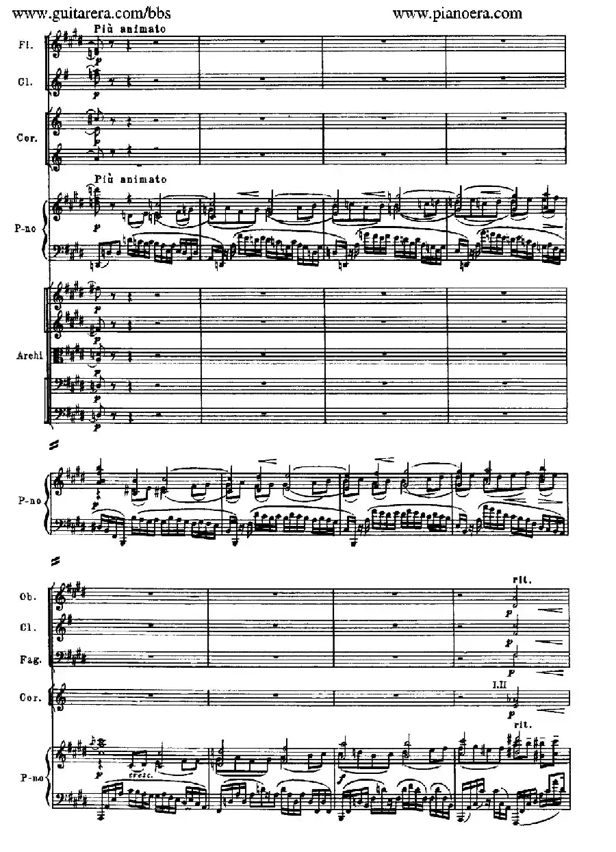 c小调第二钢琴协奏曲 Op.18（第二乐章总谱）