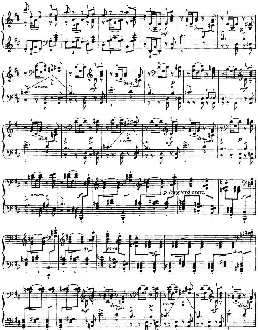 柴可夫斯基18首钢琴小品Op.72（16.Valse a cinq temps）
