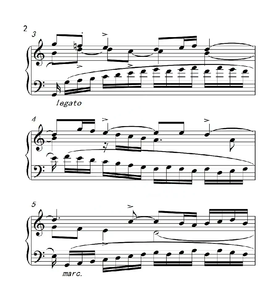 第六级 三部创意曲(中国音乐学院钢琴考级作品1~6级)