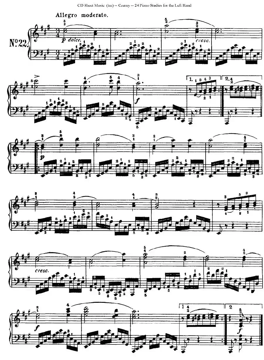 Czerny - 24 Piano Studie(17—24)(车尔尼 - 24首钢琴练习曲)