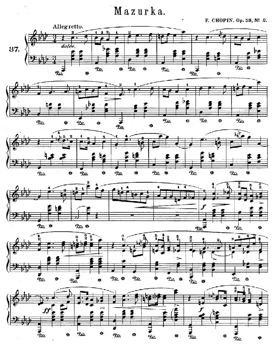 Trois Mazurkas Op.59 （3首玛祖卡舞曲·2）