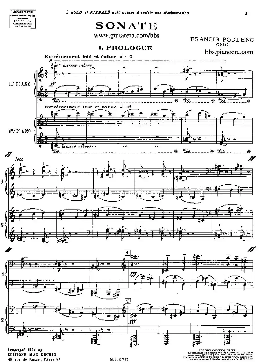 Sonata for Two Pianos（双钢琴奏鸣曲）