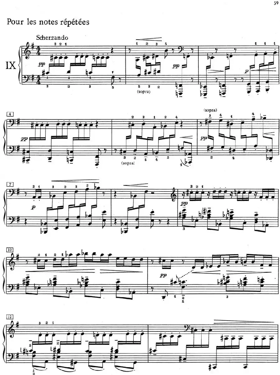 德彪西12首钢琴练习曲(9 反复音练习v1.0 notes répétées)