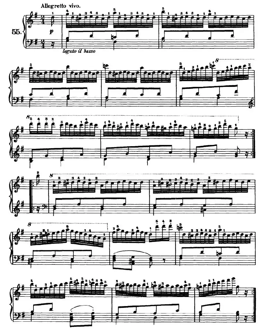 One Hundred and Ten Easy and Progressive Exercises Op.453（车尔尼110首简易练习曲 52——60）