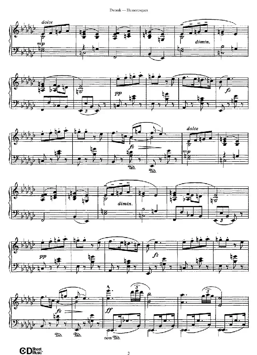 8 Humoresques Op.101（8首幽默曲·1）