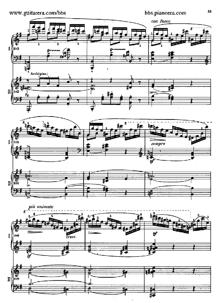 e小调第一钢琴协奏曲 Op.11（双钢琴版·第一乐章）