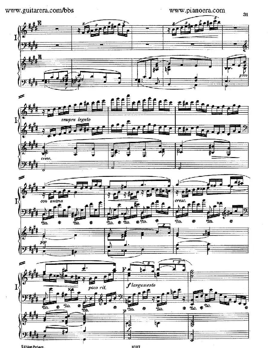 Piano Concerto in E Major Op.59（E大调钢琴协奏曲·双钢琴·第二乐章）
