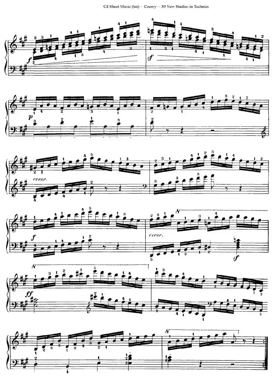 Czerny - 30 New Studies - 23（车尔尼Op849 - 30首练习曲）