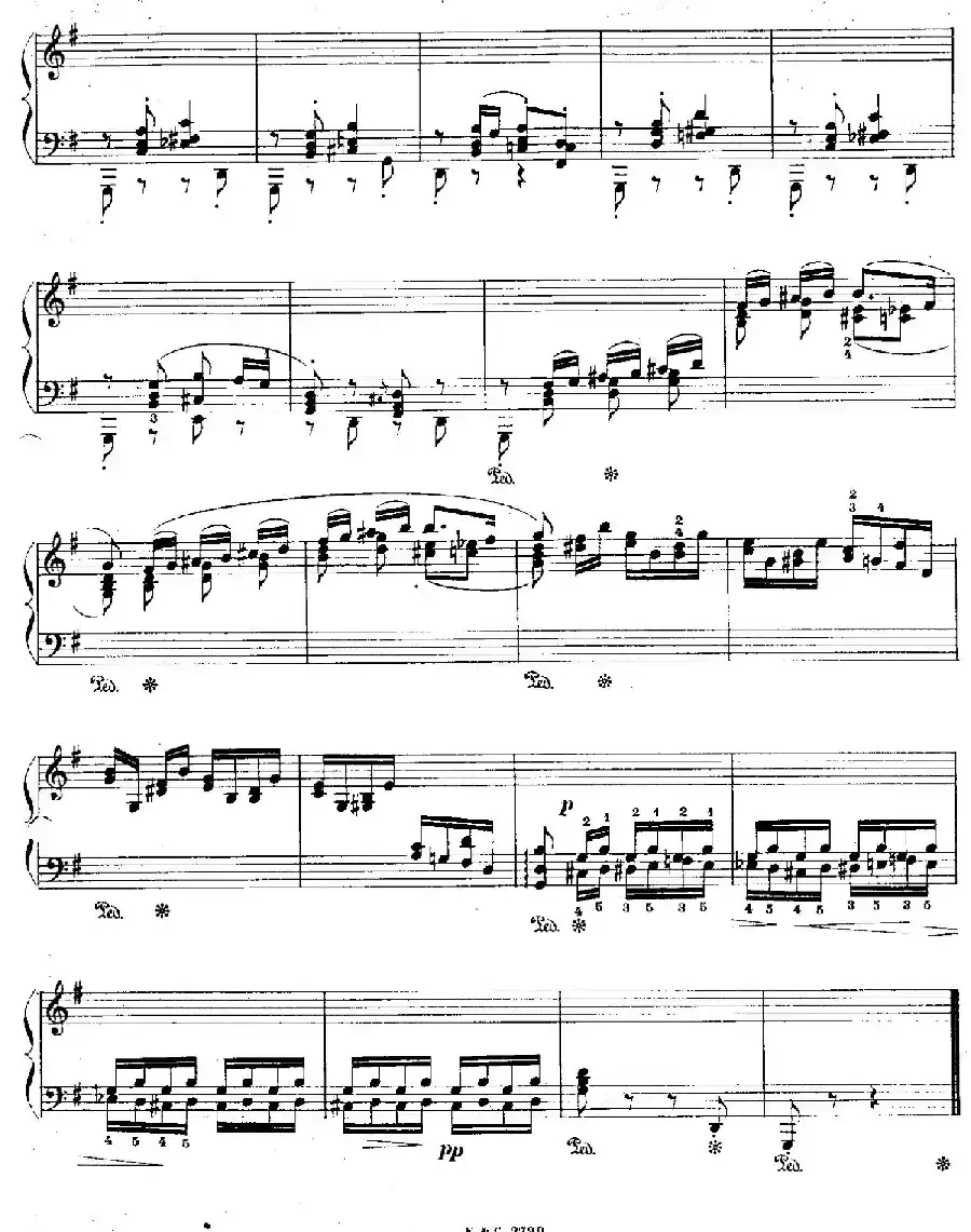 12 Etudes For The Left Hand Op.92 No.7（12首为左手而作的钢琴练习曲）
