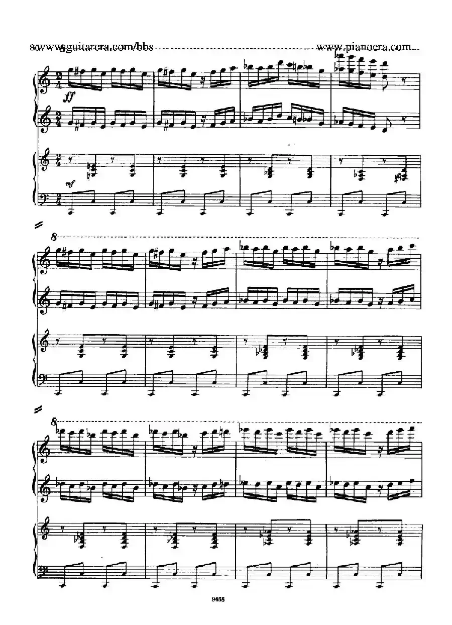 Piano Concerto in D-flat Major Op.37（降D大调钢琴协奏曲·Ⅲ·双钢琴）