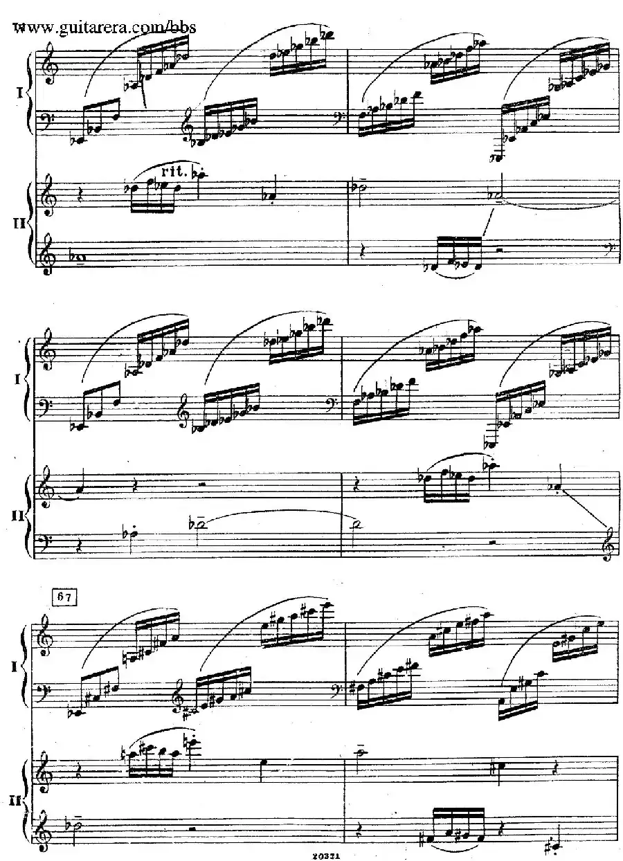 Rhapsody On A Theme Of Paganini Op.43（帕格尼尼主题狂想曲·双钢琴）（P61——87）