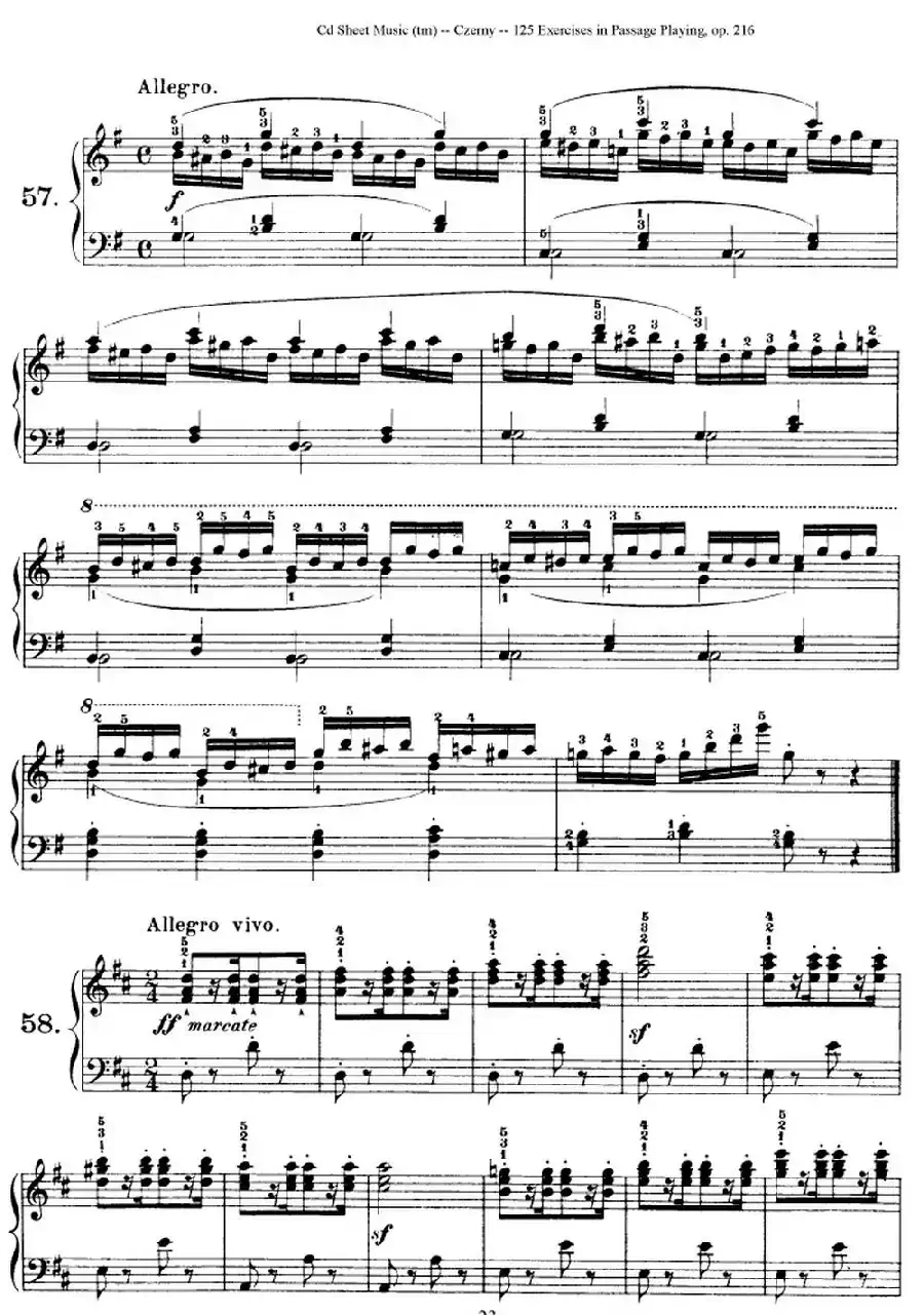 125 Exercises in Passage Playing Op.261（车尔尼125首钢琴短乐句练习曲（42——60））