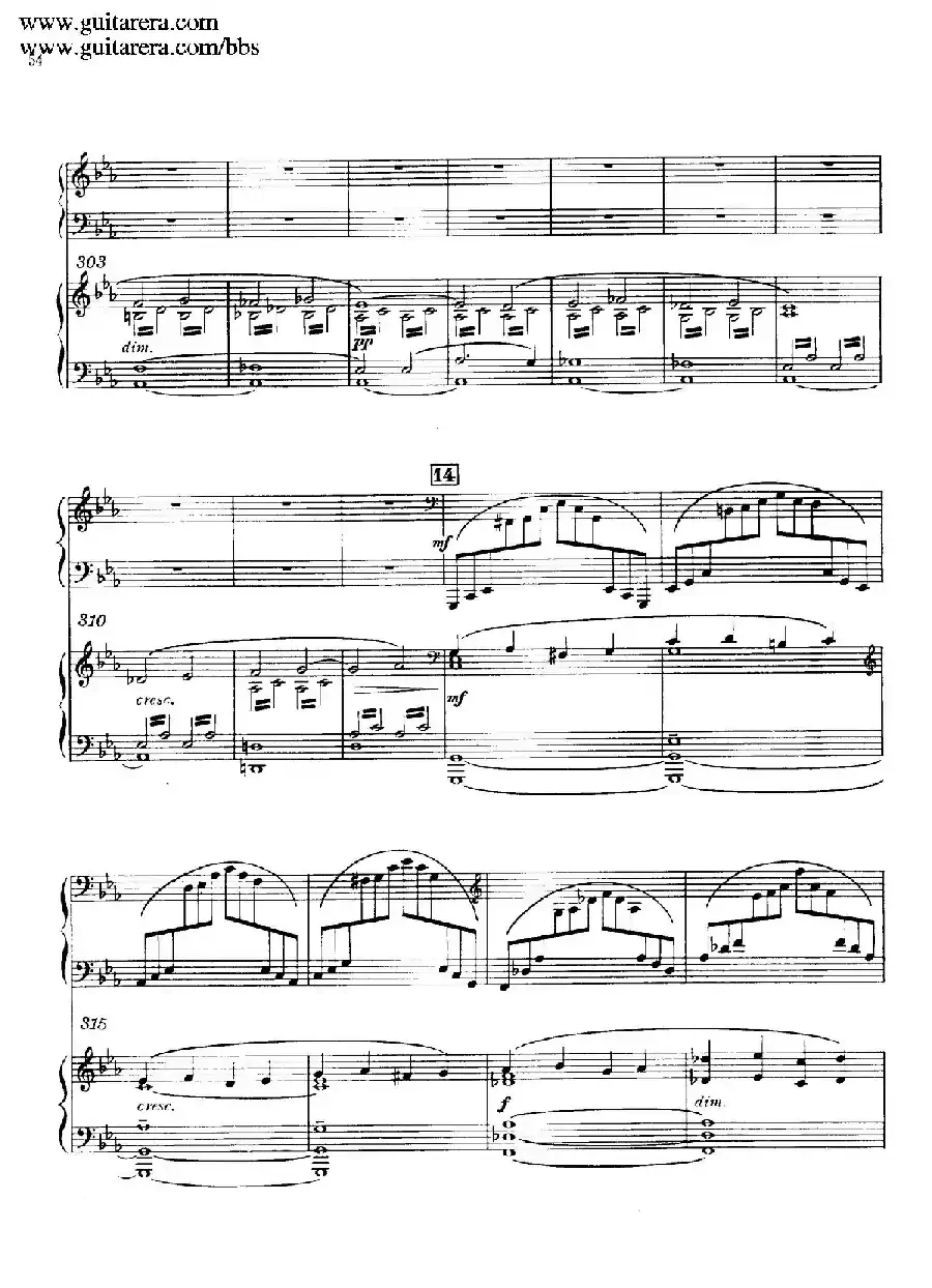 c小调第二钢琴协奏曲 Op.18（双钢琴·第一乐章）