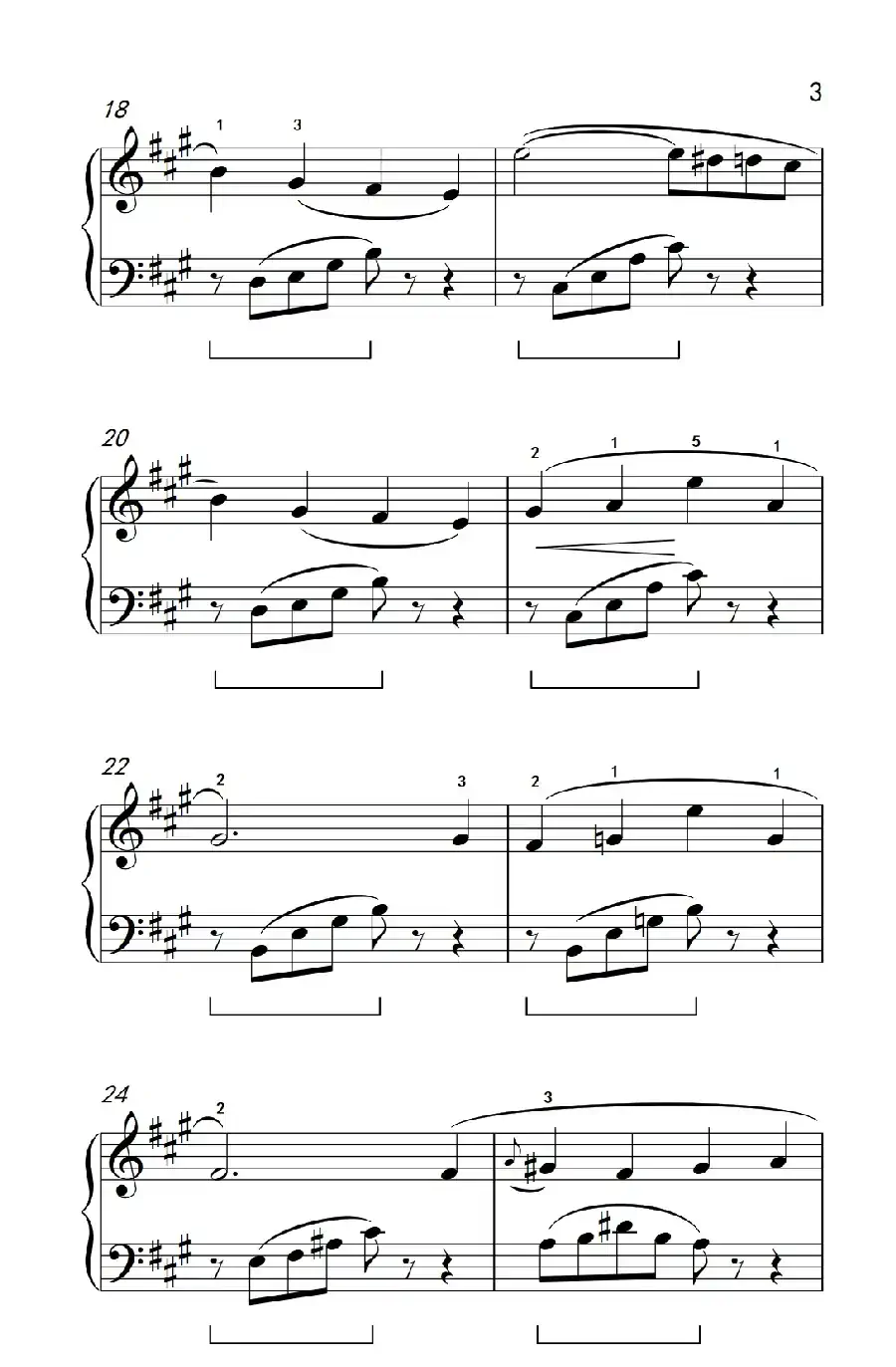 春之歌（约翰·汤普森 成人钢琴教程 第二册）