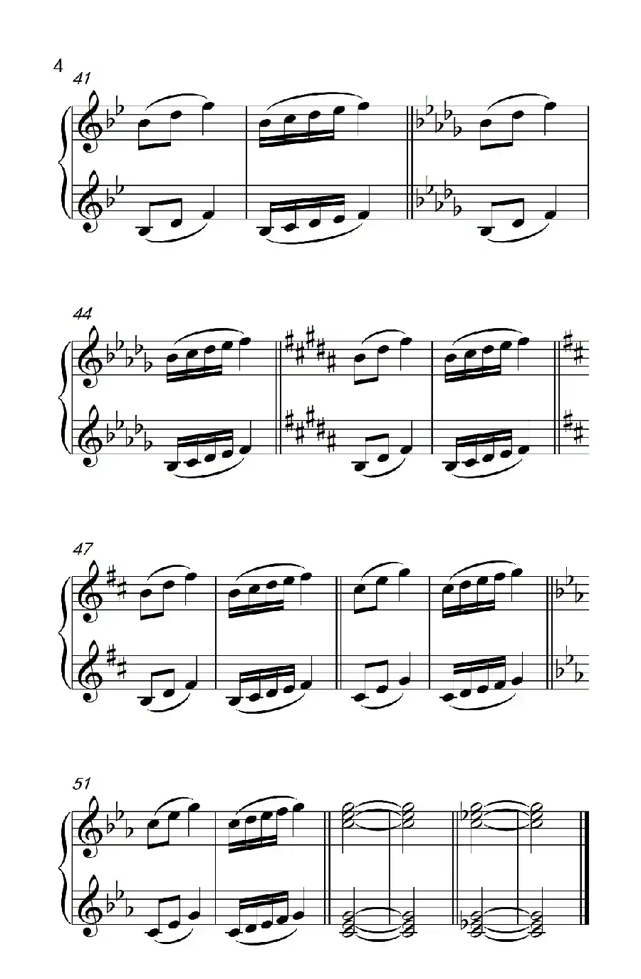 七.五指原位移调练习26(1)(儿童钢琴手指练习 1)