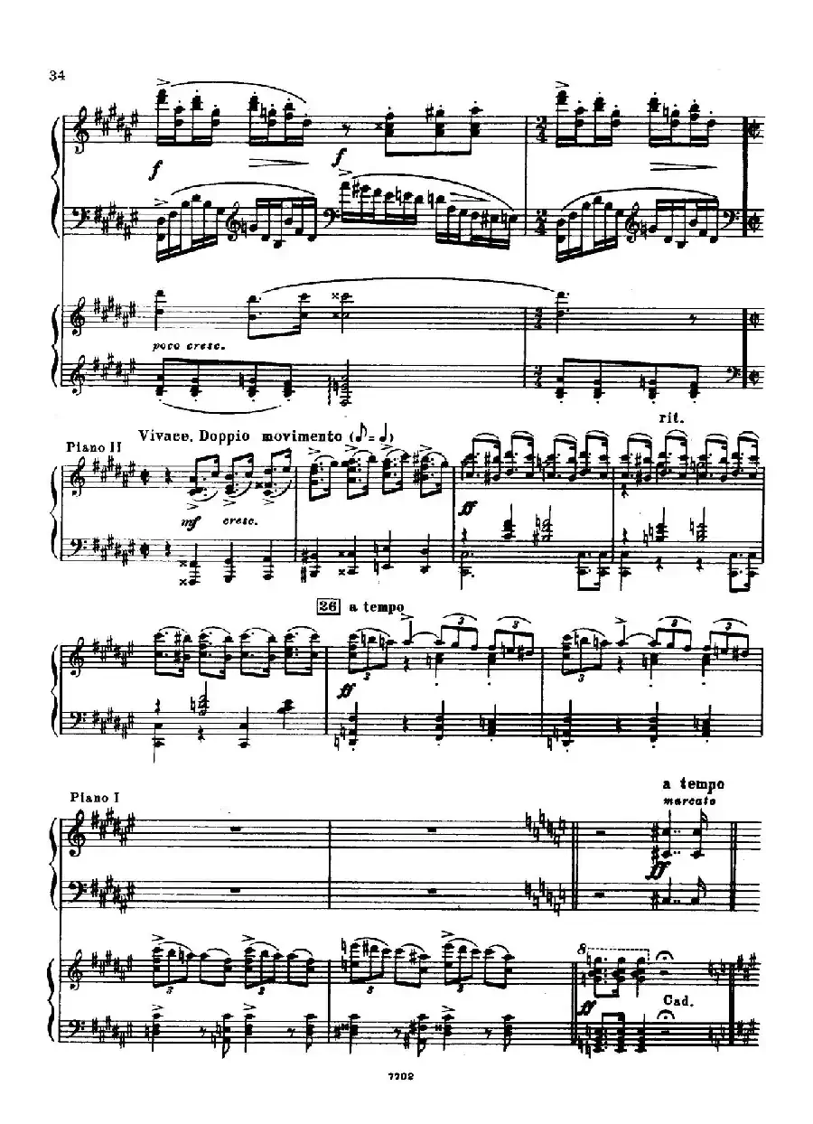 升f小调第一钢琴协奏曲 Op.1（双钢琴版）