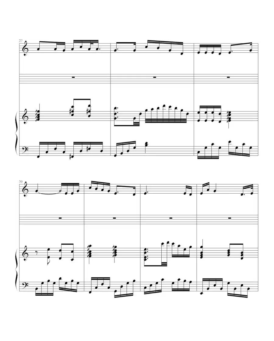 那年的情书（钢琴伴奏谱）