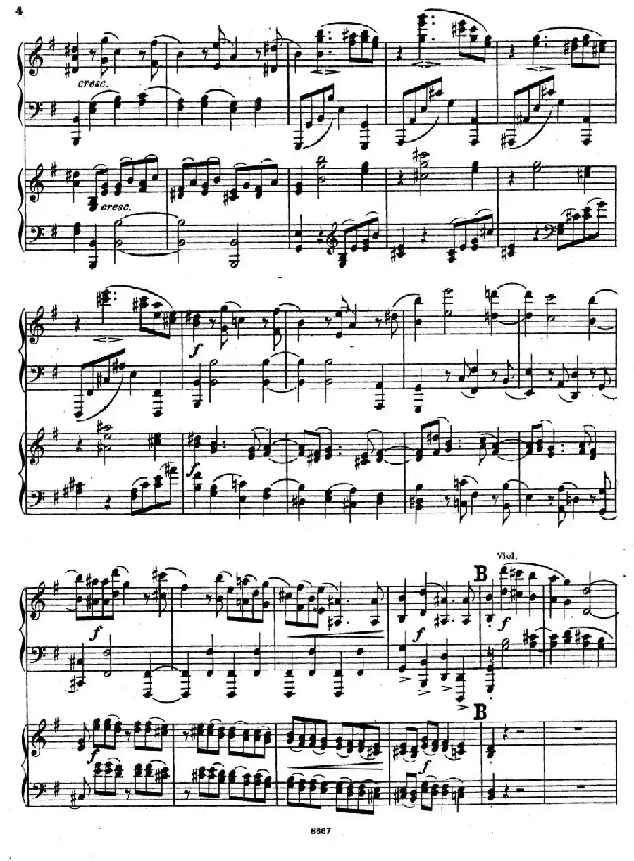 Symphony No.4 in e Minor Op.98（e小调第四交响曲·双钢琴）