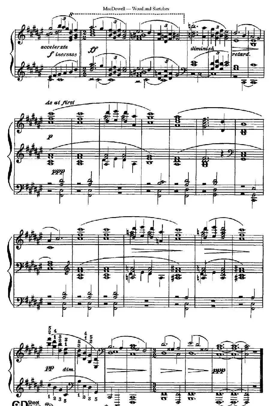 Woodland Sketches Op.51（森林素描·6）