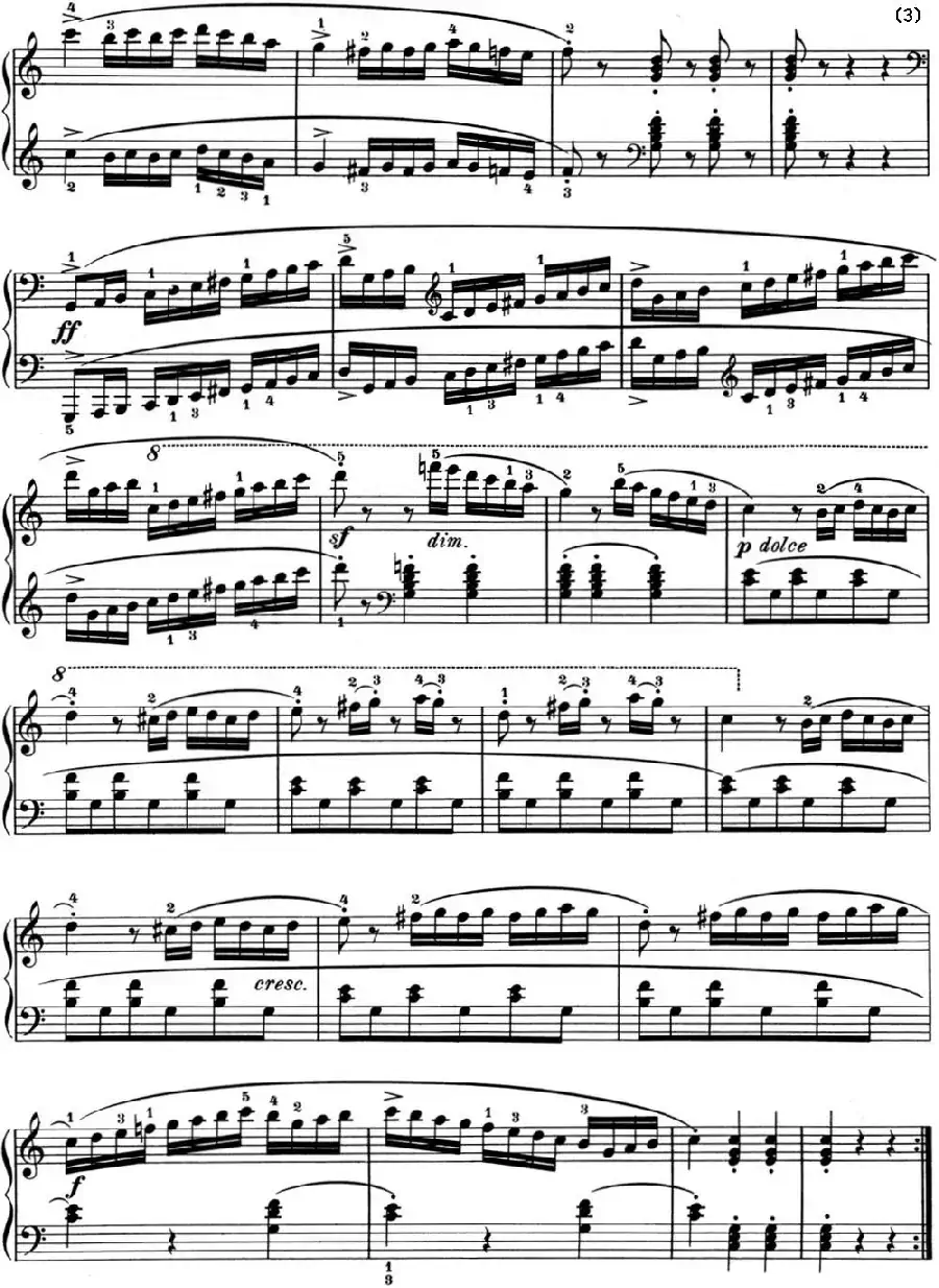 25首车尔尼Op.748练习曲（NO.17）