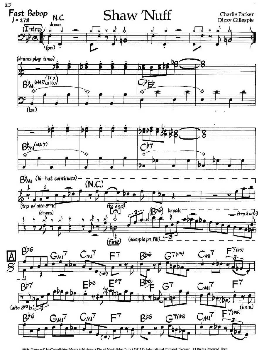 Shaw'Nuff（爵士钢琴曲）