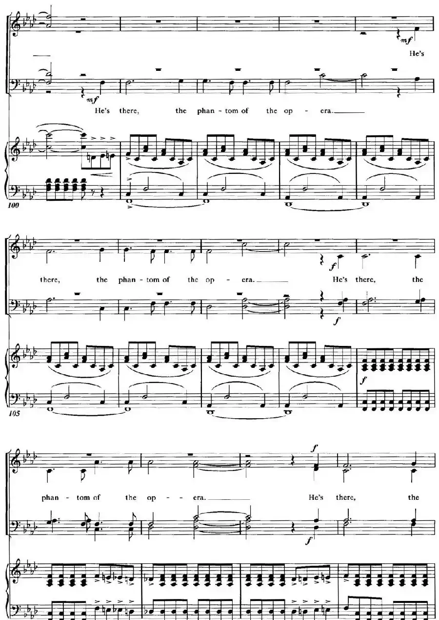 Choral Suite from The Phantom of the Opera（4 THE PHANTOM OF THE OPERA、四重奏）