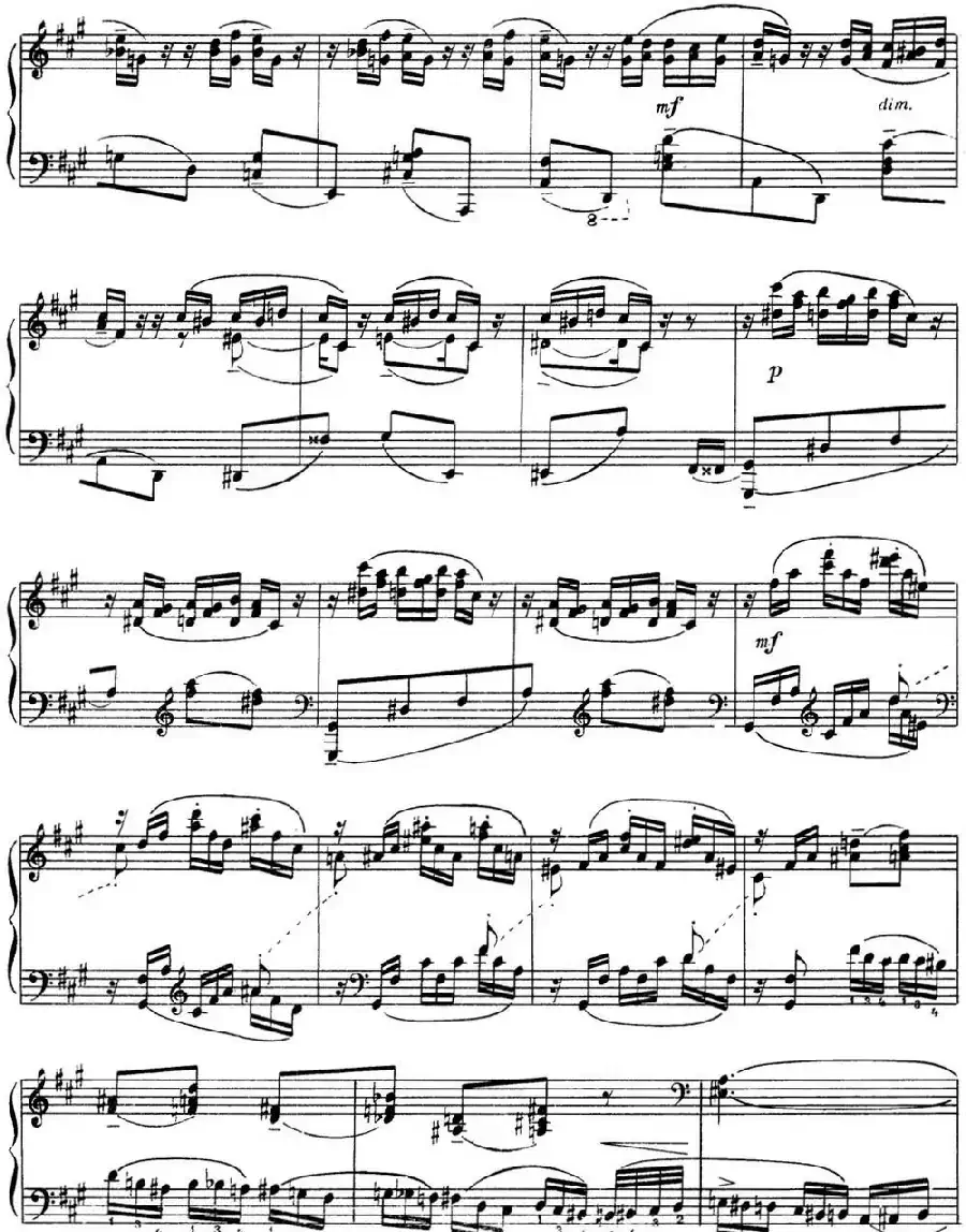 拉赫玛尼诺夫 音画练习曲11或12 Etudes tableaux Op.39 No.3