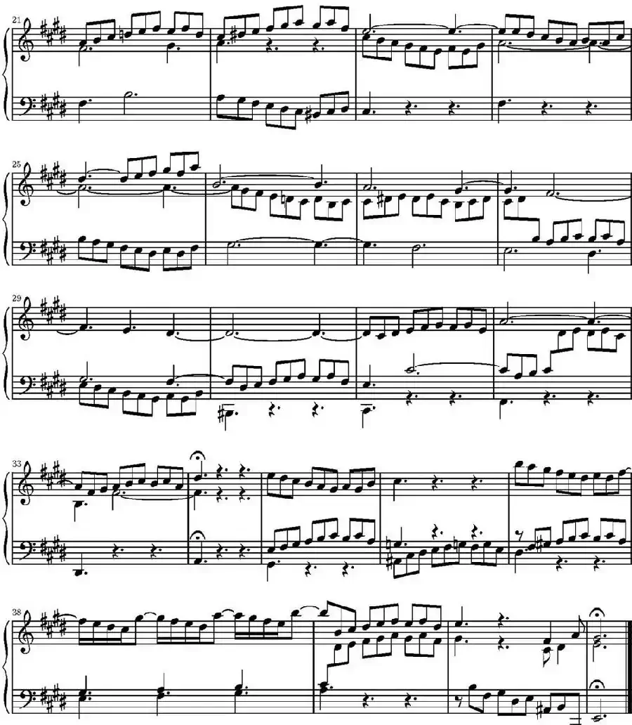 15首巴赫三部创意曲集(NO.6)