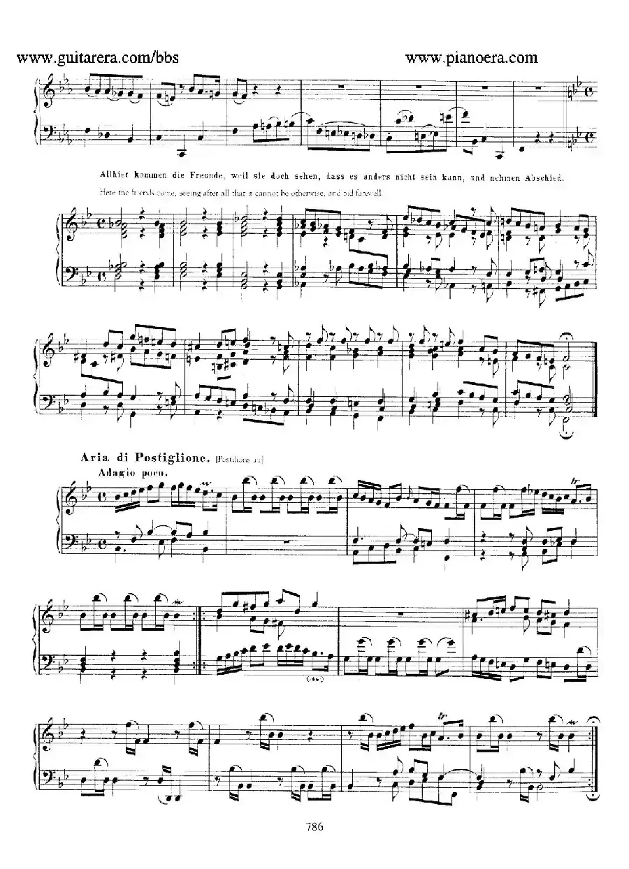 Capriccio in B-flat Major BWV 992（降B大调随想曲）