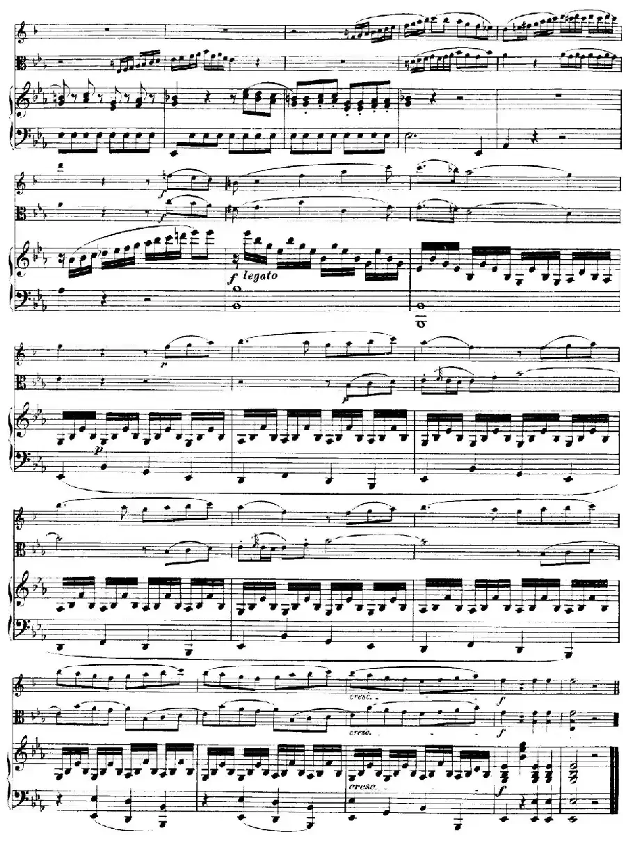 Piano Trio no.2 in E-flat Major K.498（降E大调钢琴三重奏）