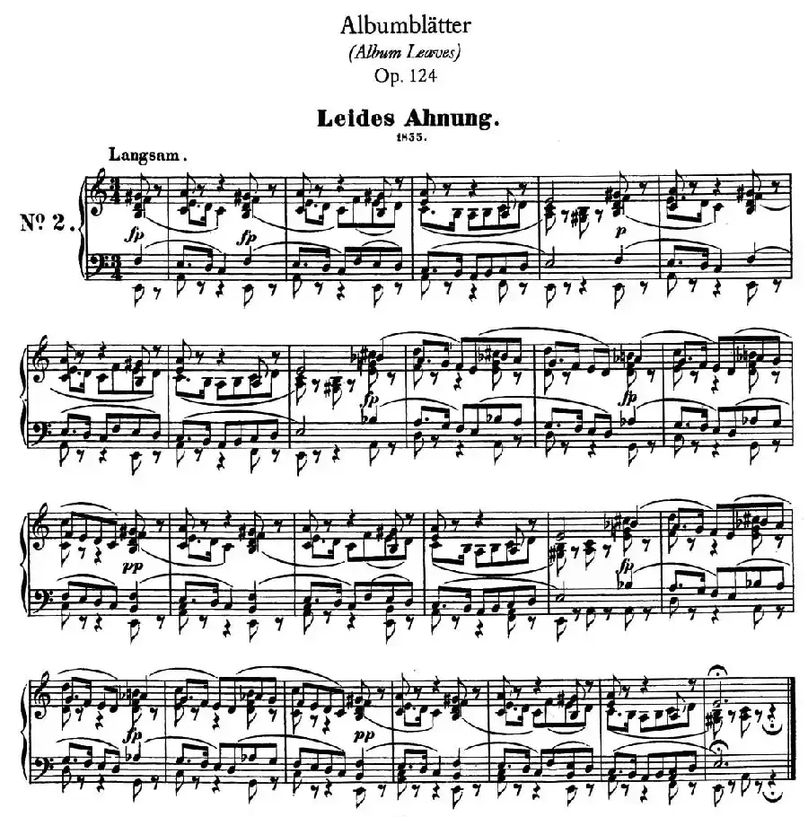 Albumblätter Op.124（纪念册页）（No.2）