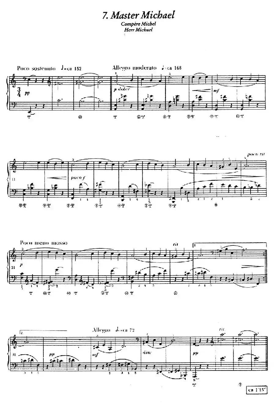 12 Folk Melodies（十二首民间曲调·7）