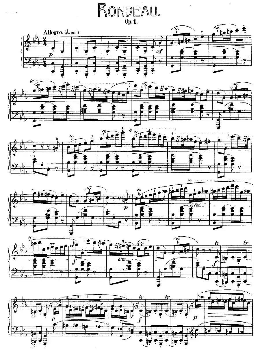 Rondo in c Minor Op.1（c小调回旋曲）