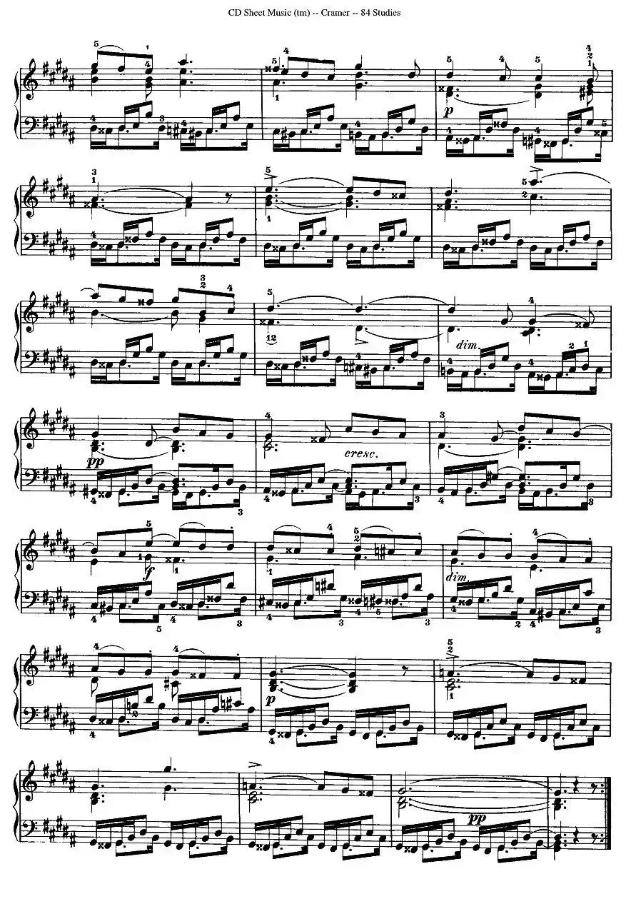 Cramer - 84 exercices（26—30）（克拉莫84首钢琴练习曲）