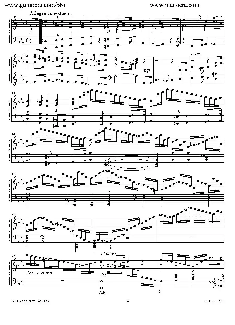 Grande Piano Sonata in c Minor Op.2（c小调华丽钢琴奏鸣曲·第一乐章）