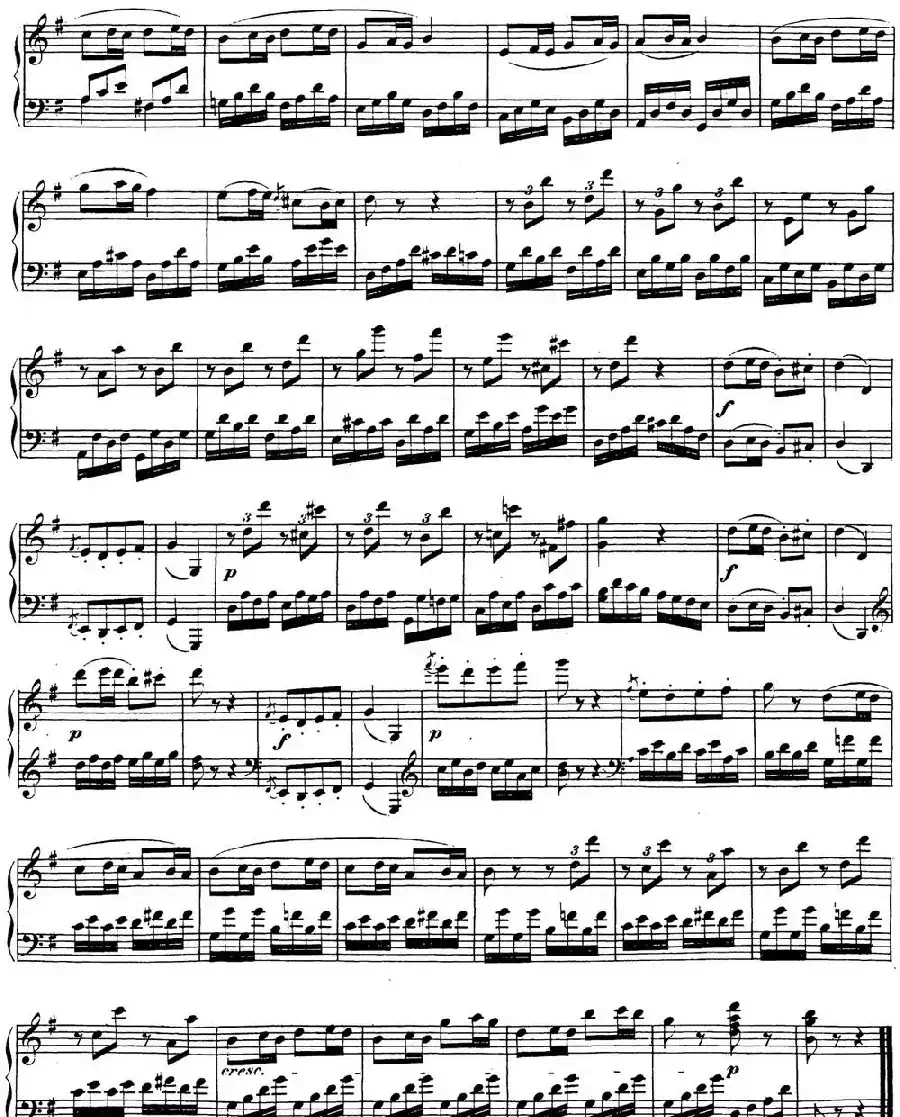 贝多芬钢琴奏鸣曲25 杜鹃 G大调 Op.79 G major