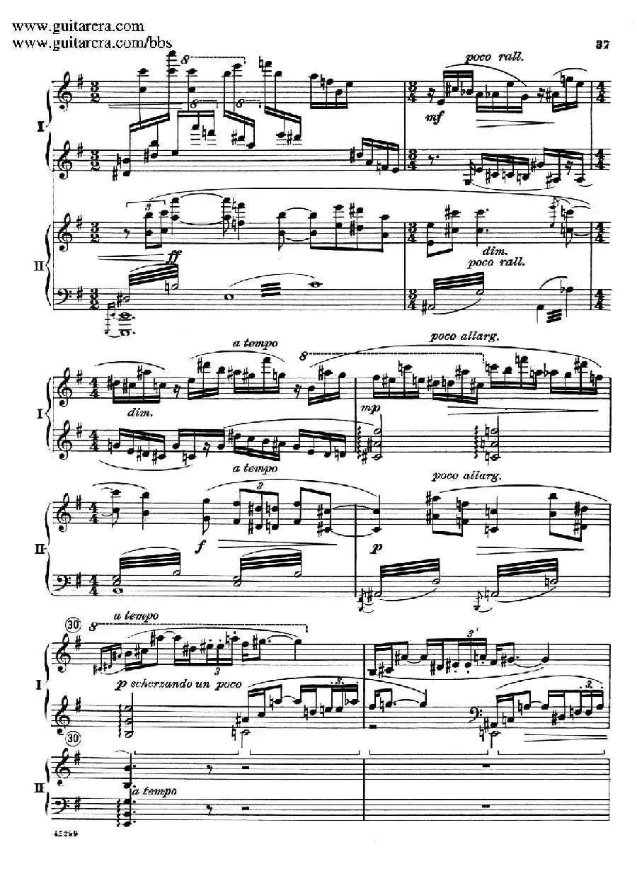 Piano Concerto Op.38（钢琴协奏曲·双钢琴·第一乐章）