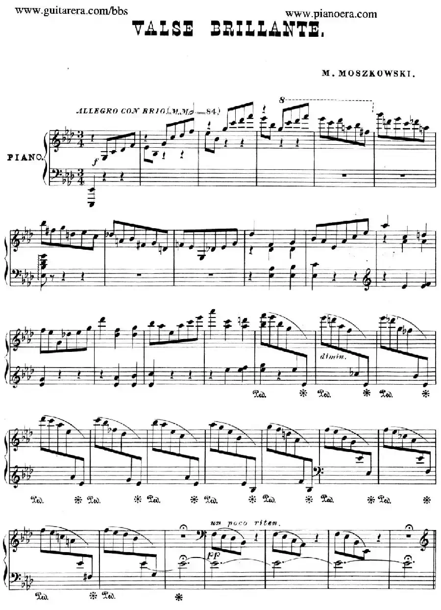 Valse Brillante in A Flat Major（降A大调华丽圆舞曲）