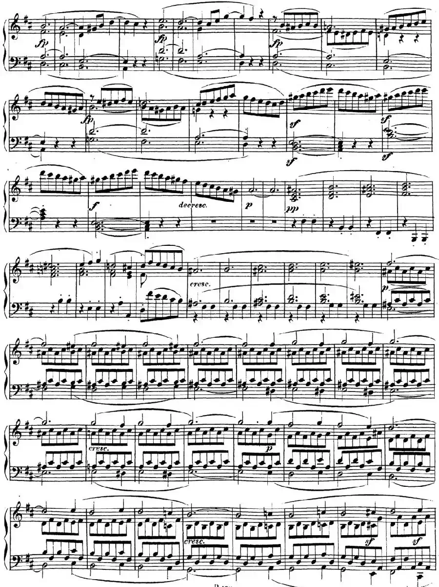 贝多芬钢琴奏鸣曲15 田园 D大调 Op.28 D major