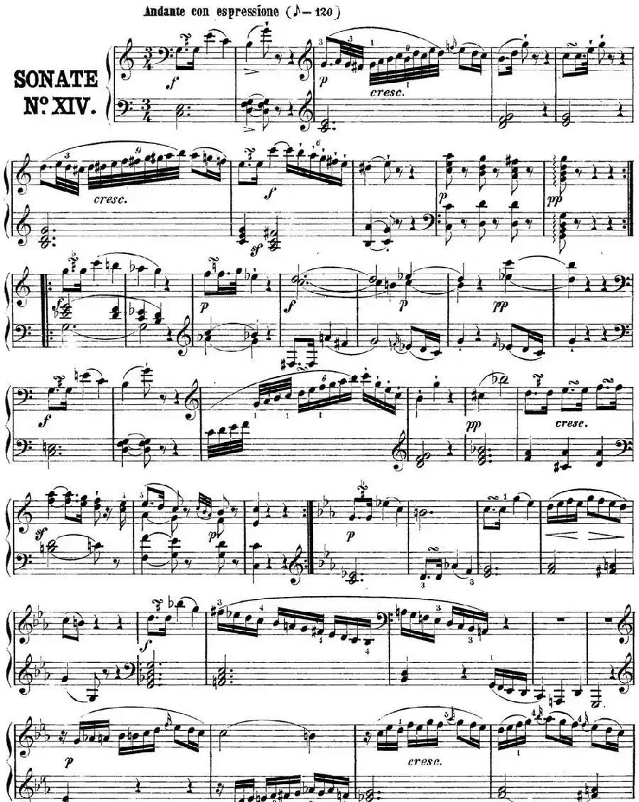 海顿 钢琴奏鸣曲 Hob XVI 48 in C major