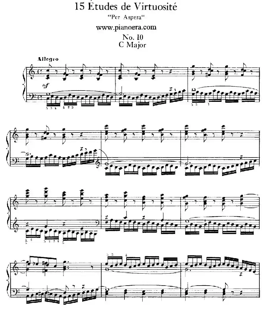 15 Etudes de Vortuosite Op.72（15首辉煌练习曲·10）