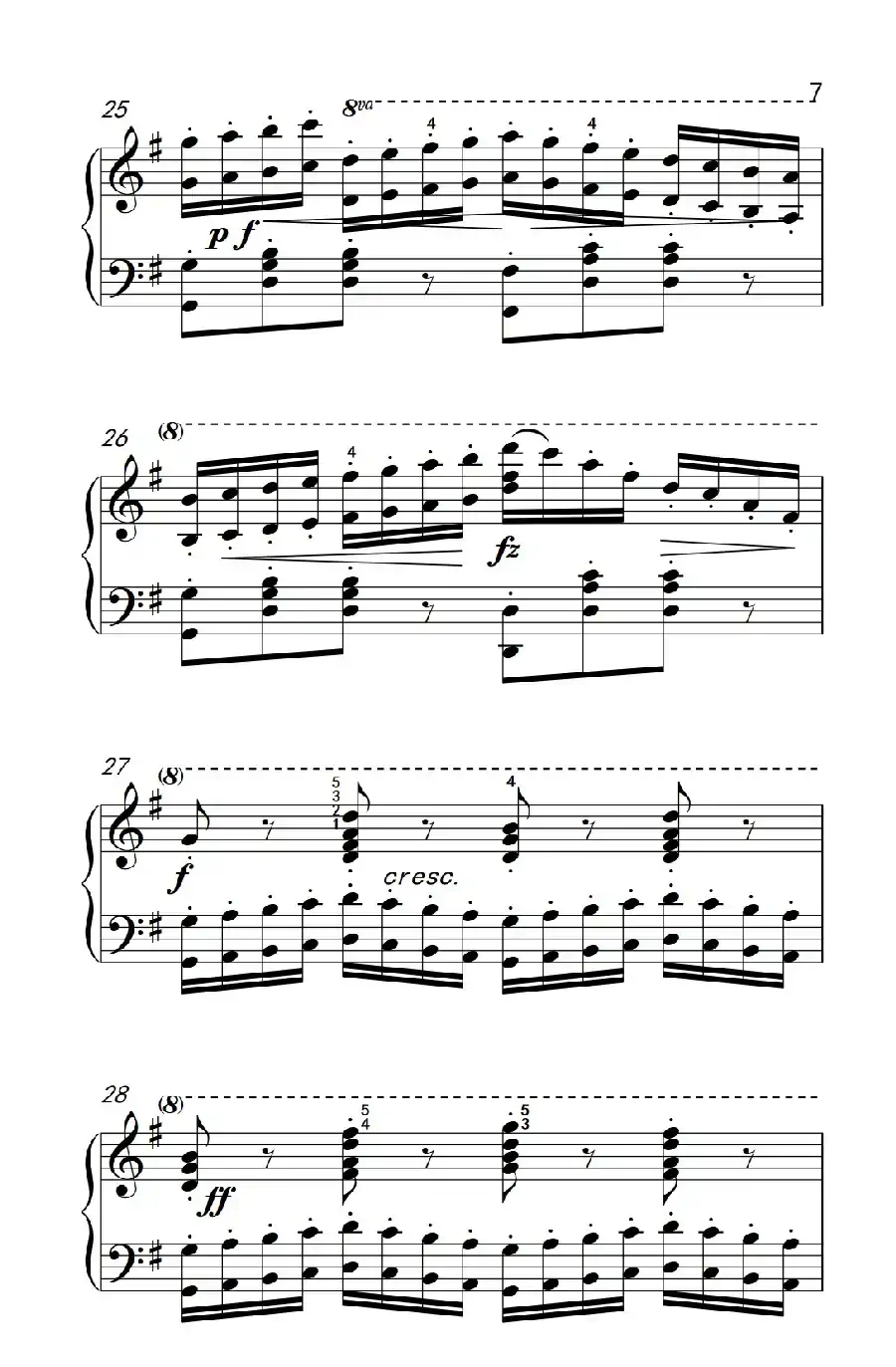 车尔尼钢琴八度练习曲 553(2)