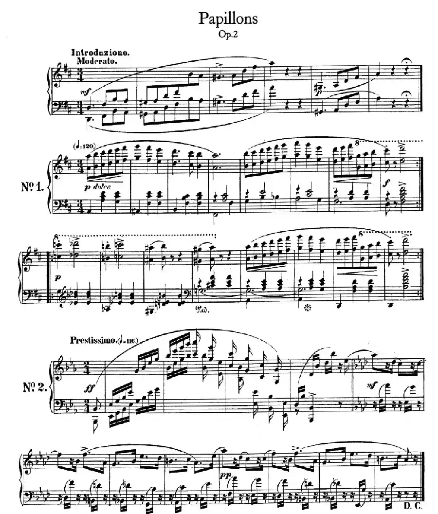 Pappillons Op.2（蝴蝶）