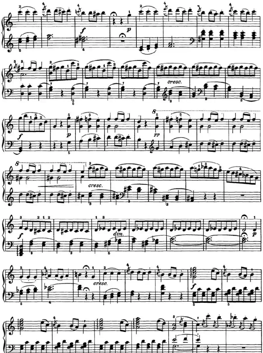 海顿 钢琴奏鸣曲 Hob XVI 50 in C major