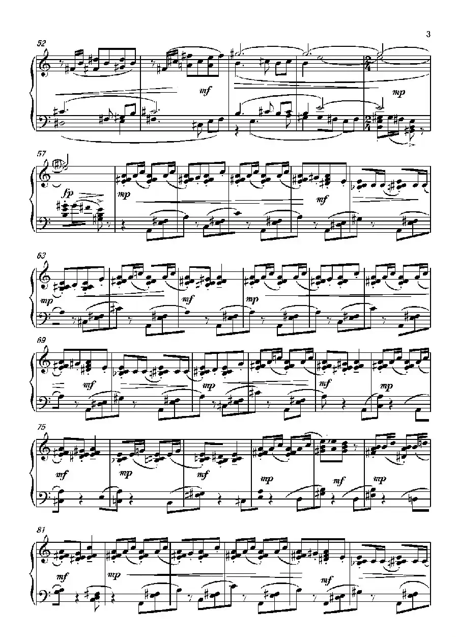 第4钢琴奏鸣曲Piano Sonata N0.4（第3乐章）