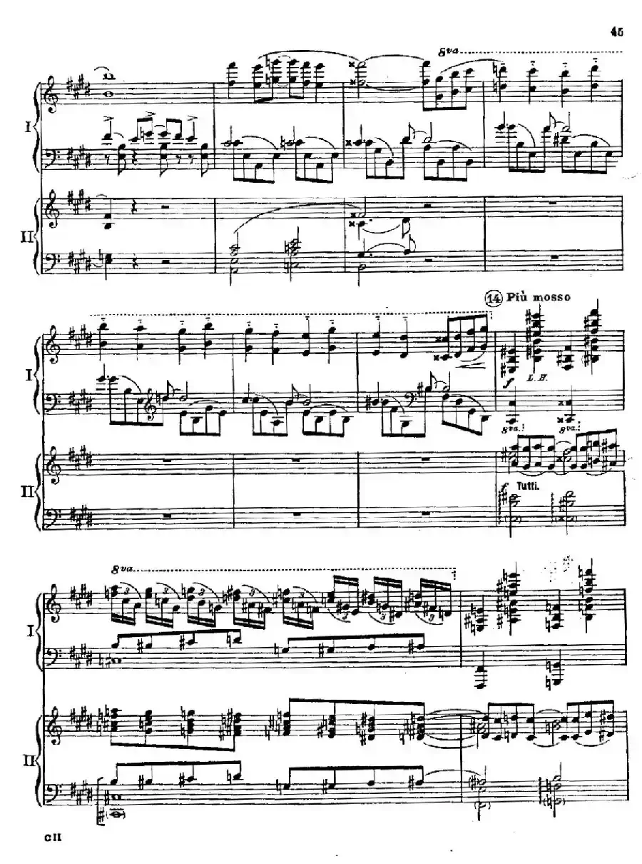F大调爵士钢琴协奏曲（美版双钢琴原谱 P41—50）